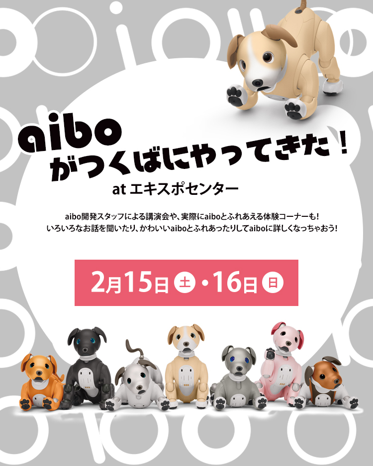 aiboがつくばにやってきた！at エキスポセンター